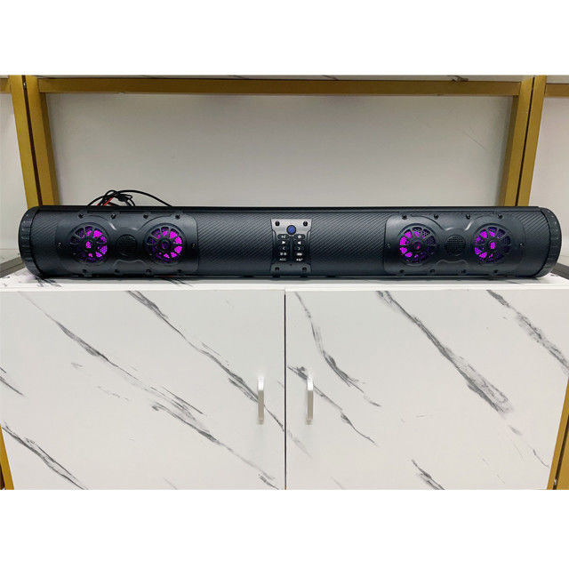 Exterior amplificado ATV UTV Golf Cart BT Conector 8 altavoz barra de sonido a prueba de agua con iluminación LED 500 vatios