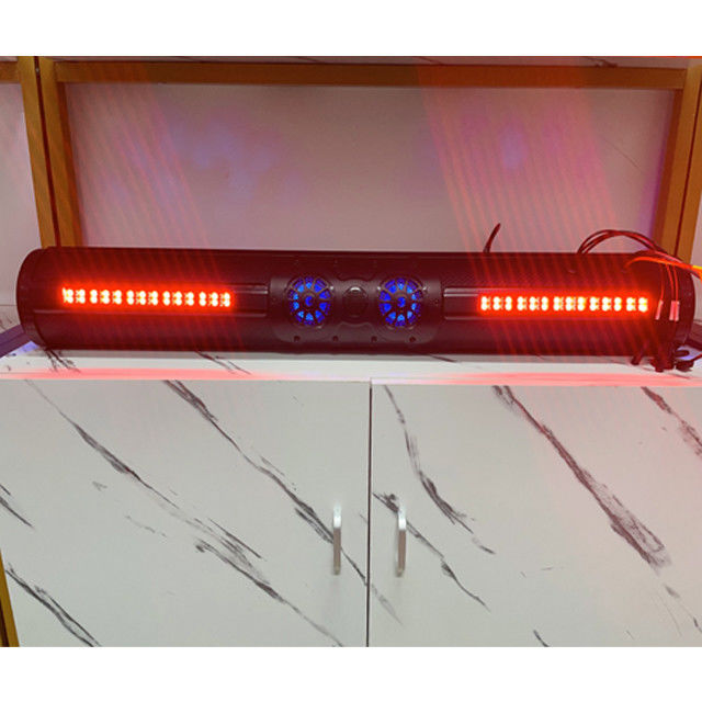 Exterior amplificado ATV UTV Golf Cart BT Conector 8 altavoz barra de sonido a prueba de agua con iluminación LED 500 vatios