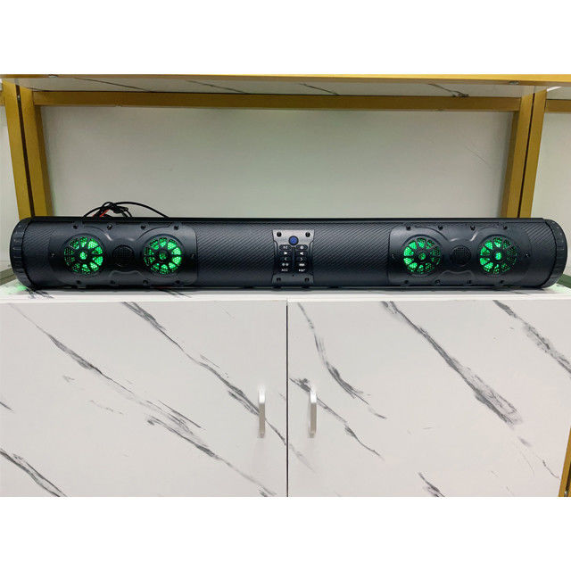 Exterior amplificado ATV UTV Golf Cart BT Conector 8 altavoz barra de sonido a prueba de agua con iluminación LED 500 vatios