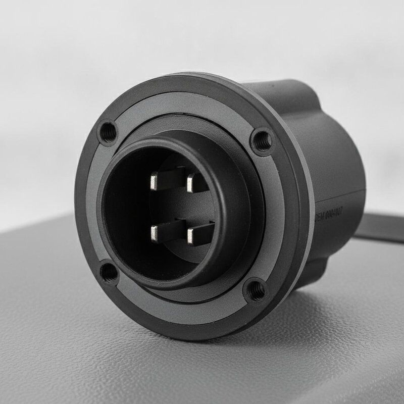 Receptáculo de cargador de 36 V para Club Car 0004107 OEM, repuesto de dos clavijas, montaje en panel impermeable