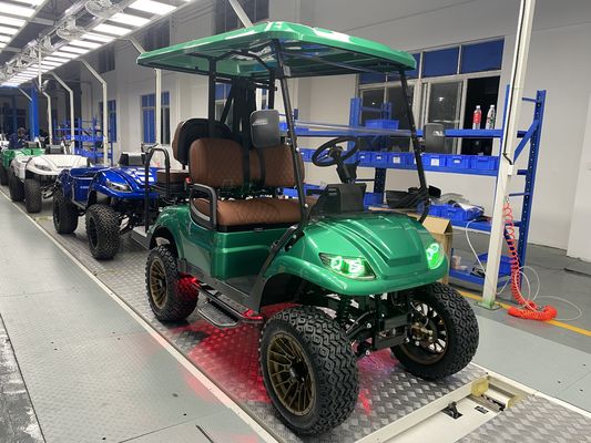 Carro de golf eléctrico de 4 plazas con iluminación de tablero
