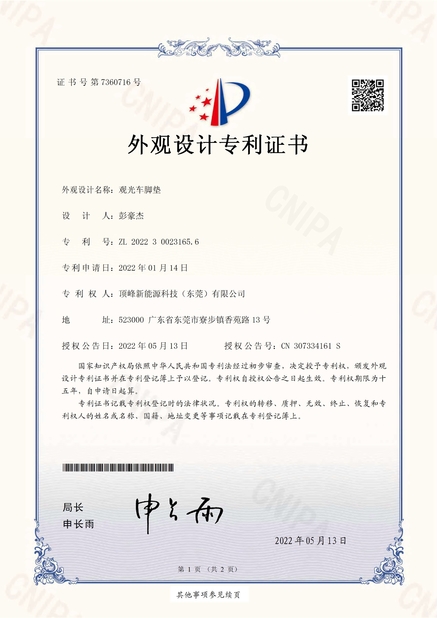 China TOP GOLF CO.,LTD certificaciones